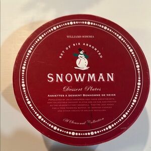Williams Sonoma Snowman Dessert Plates